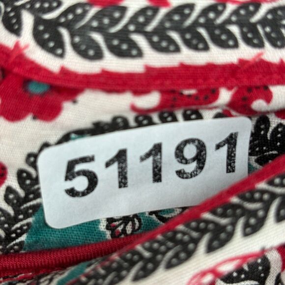 FREE PEOPLE Top XS Bandeau Bandanna Floral Paisley Ruffle Shelf Bra Tie Back Red - Picture 15 of 15